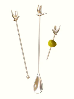 Cocktail Stirrer Spoon Set with Olive