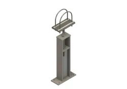 E-Z LINE 8IN. FLAT PIPE SUPPORT WITH I-RODS