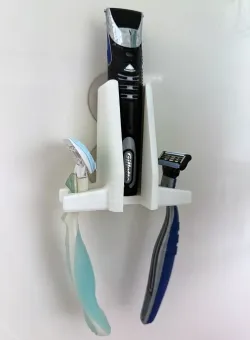 Gillette Styler Suction Cup Holder w/ Razor Hangers