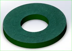 Green Negative Battery Felt Circle