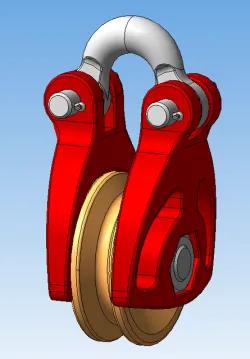 hanging pulley for heavy wire rope