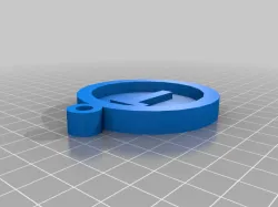 key chain with letter t
