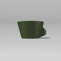 Lathering mug to wet shaving with cap.