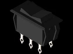 MarGirius Interruptor de tecla 15.201 – bipolar - 6 pinos