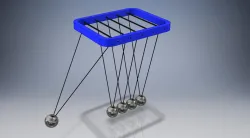 Newton's cradle (with Dynamic Simulation)