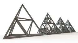 Open Sierpinski Pyramids Level 1-5