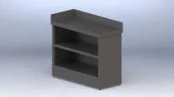 Production table with volumetric sides
