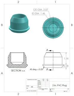 PVC Push-in Plug (2")