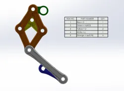 Scaled up linkage for 270 deg. oscillation