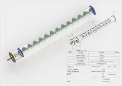 Small tubular screw conveyor
