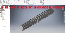 Spline Shaft using Shaft Generator Feature in Inventor || Shaft generator in Inventor || Inventor