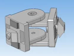 Swivel bracket for aluminum profile