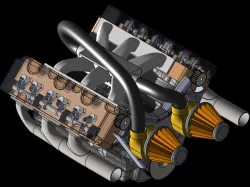 V6 Car Engine