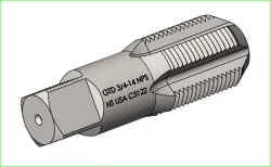 3/4"-14 NPSM Tap
