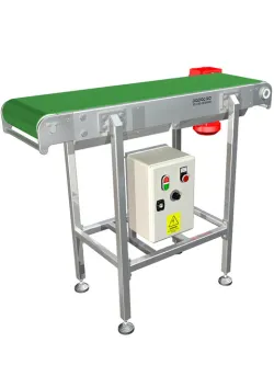 3D and 2D complete project of Conveyor belt with PVC flat belt