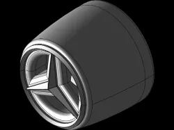 3D printed Mercedes bolt caps