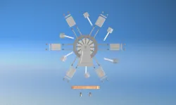 6 Cylinder Radial Engine Assembly Exploded View