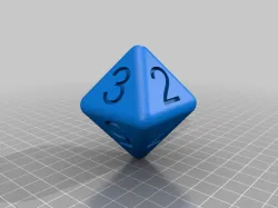 8-seitiger Würfel / 8-sided die
