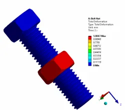 ANSYS Bolt - Nut  Simulation