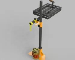 Barbecue adjustable, foldable