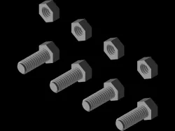 bolts with nuts