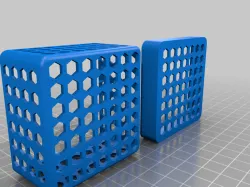 Box 6cm with exagonal pattern with cover
