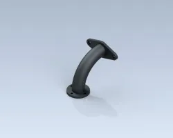 caddexpert CAD 3D Exercise 124/ Flange elbow/ codo con brida Autodesk Inventor Pro