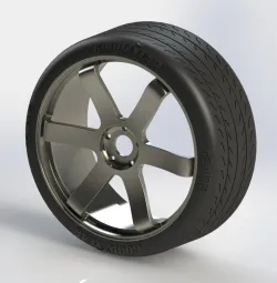 Car Wheel With Tire / Roda De Carro