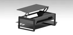 Coffee table transforming to work desk