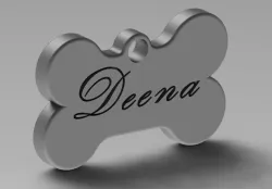 Dog collar tag