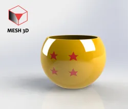 DRAGON BALL 4 STAR SPHERE PLANTER / MACETERO ESFERA DE 4 ESTRELLAS DE DRAGON BALL