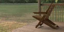 folding chair, house chair, comfort chair, wooden chair, render photo with solidwork file