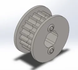 HTD Pulley Generator SolidWorks for 1/2 hex shaft V2