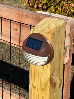 Kinna Solar deck wall lights - fence post mount bracket adapter 