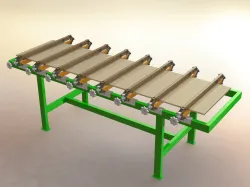 Manual device for the production of wooden slatted boards