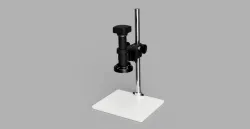 Microscope with stand and ring light