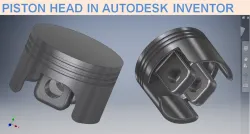 Piston Head in Autodesk Inventor || Piston in Inventor || Inventor Tutorials || Cad Tutorials || 3D