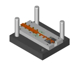 Progressive mold for phase contact