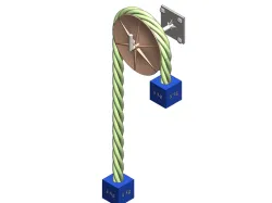 Pulley and rope mechanizem