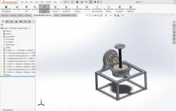 Quick lifting Jack with Gear Arrangements SOLIDWORKS