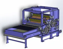 Raw sheep wool deburring machine