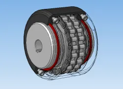 Rigid chain coupling in safety screen