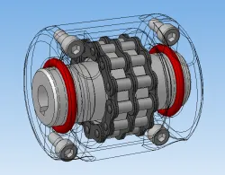Rigid chain coupling in safety screen