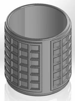 Round pen cup with windows