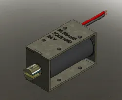 RS PRO Linear Solenoid, 24 V, 64 x 30 x 38 mm