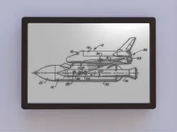Space Shuttle Patent Art - Side