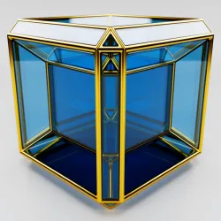 Tesseract with truncated edges and thickened outer walls