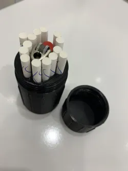 Waterproof case for cigarettes and lighter.