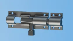 Black Steel Tower Bolt Lock - Standard