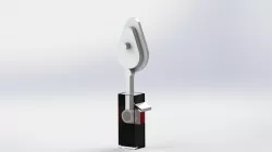 Cam motion mechanism (labeled with motion simulation process)